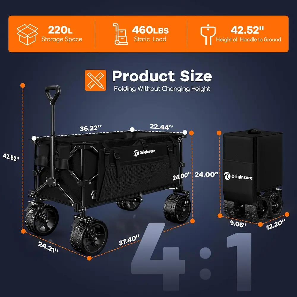 Originsure Collapsible Wagon Cart